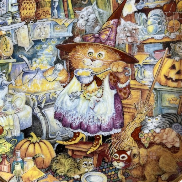 Bill Bell Scardey Cat Franklin Mint Plate Limited Edition Numbered No Chips - Picture 2 of 3